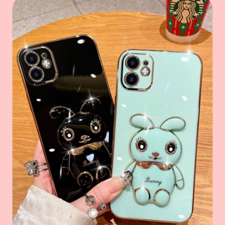 เคส Samsung m53 m51 m52 m54 m14 m42 a42 m31 m33 กระต่ายน่ารัก อเนกประสงค์ พับได้ รองรับ ป้องกันการตก ซิลิโคนนิ่ม เคส