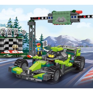 ใหม่ ชุดของเล่นตัวต่อฟิกเกอร์ MOC City F1 Racing Car DIY 436 ชิ้น