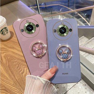 เคสโทรศัพท์มือถือ แบบนิ่ม ลายมินนี่ ประดับเพชร ทรงกลม สําหรับ Realme 11 Pro 11 Pro+ 2023 REALME11 Realme11Pro Plus