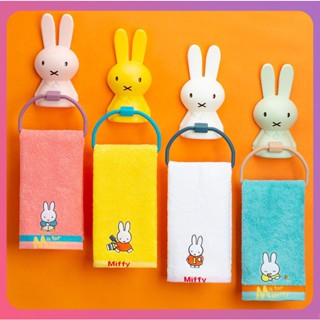 สร้างสรรค์น่ารัก Miffy ผ้าขนหนู ตะขอแขวนของในครัว ห้องอาบน้ำ Baby Wash Face Hook High-value Punch Free ผ้าขนหนู ไม้แขวนเสื้อ Rag Hanging Holder Home Accessories [COD]