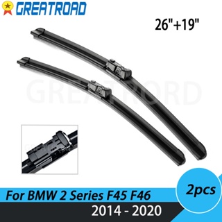 ใบปัดน้ําฝนด้านหน้า RHD และ LHD สําหรับ BMW 2 Series F45 F46 216i 218i 220i 225i 225xe 216d 218d 220d 2014-2020 26 นิ้ว + 19 นิ้ว