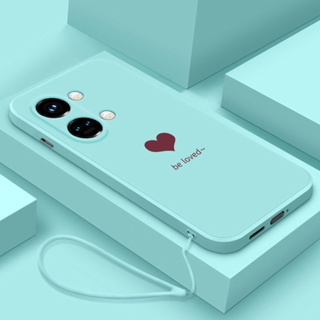 เคสซิลิโคนนิ่ม เนื้อแมตต์ ทรงสี่เหลี่ยม ลายหัวใจ สําหรับ OnePlus Nord 3 5G nord3 CE 3 Lite 5G