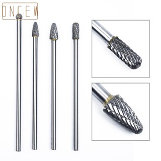【ONCEMOREAGAIN】4xTungsten Carbide Rotary Burr 1/4 Extra Long Reach Drill Burr Double-Cut