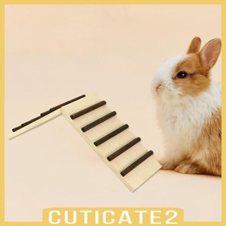 [Cuticate2] Hamster Climbing Bridge Toy Cage Accessories Small Animal Wooden Ramp for Bunny