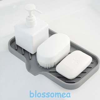 Blossomea ถาดซิลิโคน ระบายน้ําได้เอง สําหรับวางสบู่ อ่างล้างจาน