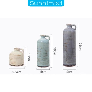 [Sunnimix1] แจกันดอกไม้เซรามิค สไตล์โบราณ สําหรับตกแต่งบ้าน ห้องนอน โต๊ะ 3 ชิ้น