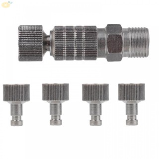 【VARSTR】Quick Connector Male Connector Metal Silver With 4 Fittings 1/8inch Part