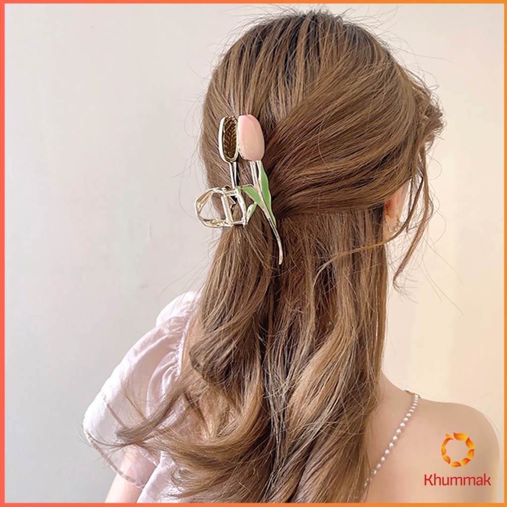 Khummak กิ๊บเก็บผม ทรงดอกไม้ แฟชั่นสไตล์สาวเกาหลี hair clip - รูปที่ 3