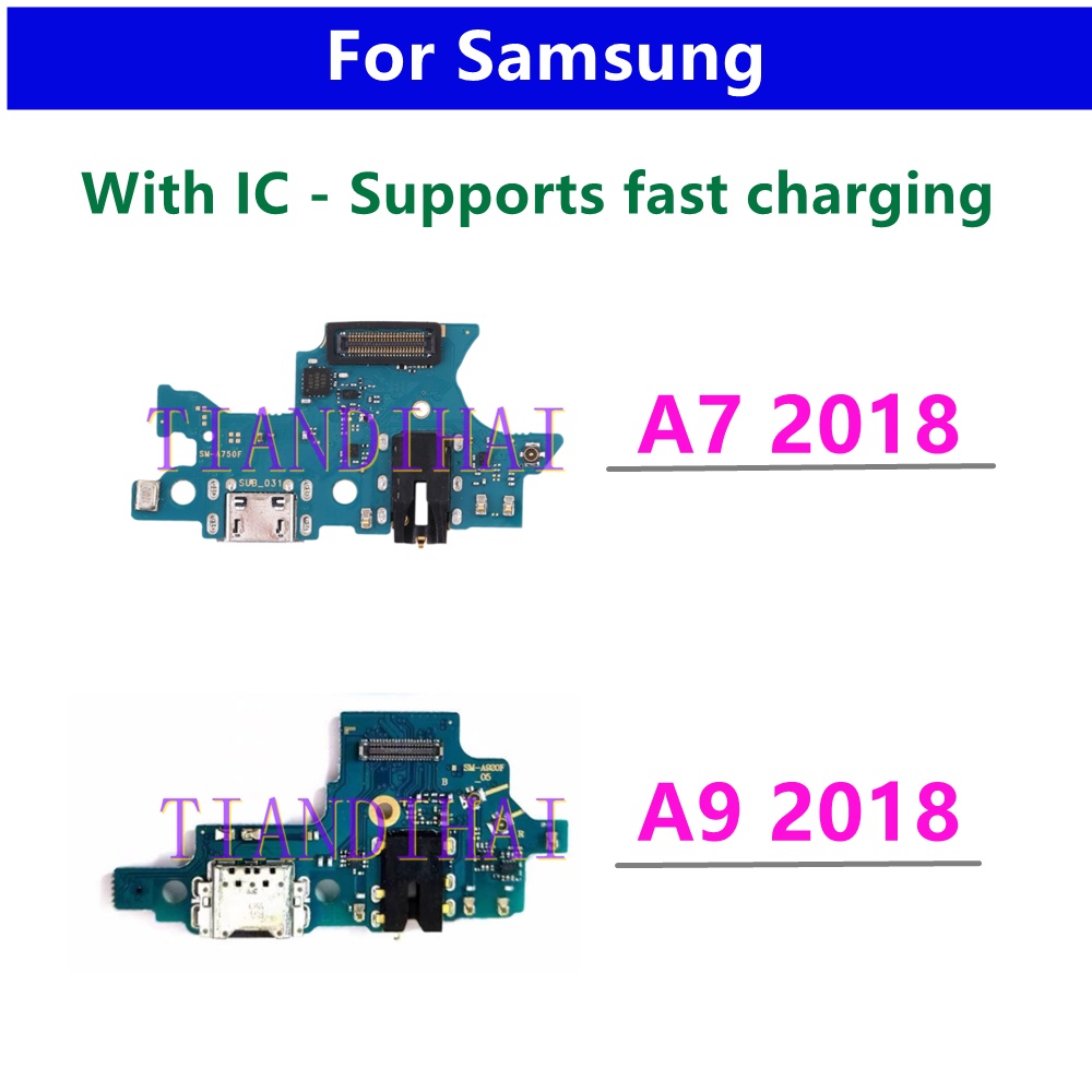 ใหม่ บอร์ดเชื่อมต่อสายชาร์จ USB สําหรับ Samsung Galaxy A7 2018 A750 A750F A9 2018 A920 A920F