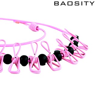 [Baosity] ราวตากผ้า แบบพกพา พร้อมไม้หนีบผ้า 12 ชิ้น กันลม ยืดหดได้ ยืดหดได้ สําหรับตากผ้าที่ระเบียง