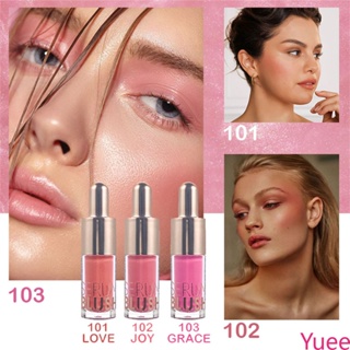 Beauty Glazed Liquid Blush สีแดงก่ำ Expansion Color Eye Shadow Tanning Red Female Facial Rouge Water yuee