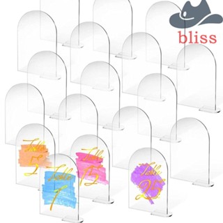 Bliss ป้ายชื่ออะคริลิคเปล่า พร้อมที่ใส่ สําหรับตั้งโต๊ะ 5 ชิ้น