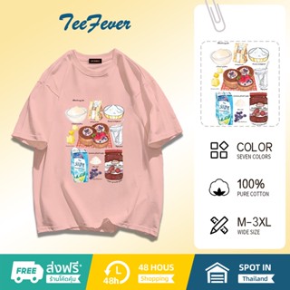 TeeFever😈⚡พร้อมส่ง⚡️เสื้อยืด oversize cotton 100 เสื้อยืดคอกลม ทรงหลวม😻ลายหมาและแมว😙ใส่ได้ทั้งผู้ชายและผู้หญิง