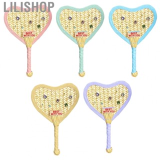 Lilishop Handheld Bamboo Fan  Handcrafted Hand Woven Light Weight for Travel