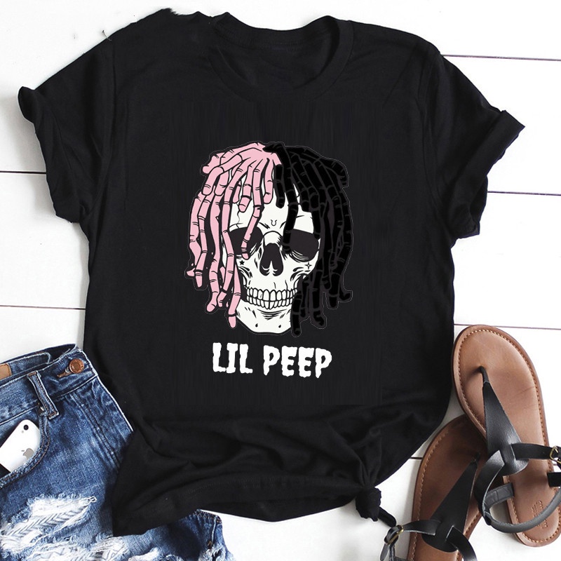 เสื้อยืด เสื้อยืดลําลอง แขนสั้น พิมพ์ลายกราฟฟิค Rip Lil Peep Rapper สไตล์ฮิปฮอป สําหรับเด็กsize: S-5XL
