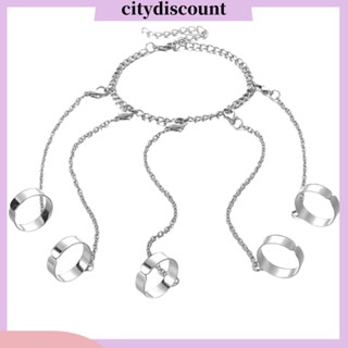 &lt;citydiscount&gt; แหวนสวมนิ้วมือ โลหะผสม ปรับได้ ไม่เป็นอันตราย ใส่ง่าย สําหรับตกแต่งงานปาร์ตี้วันเกิด