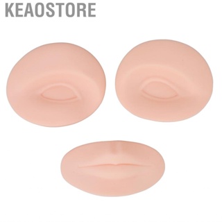 Keaostore Lip Practice Silicone Skin Reusable Makeup Model  Set for Tattoo Exercise