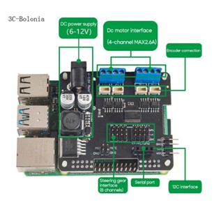 【PC】บอร์ดมอเตอร์ พร้อมรีโมตคอนโทรล WIFI สําหรับ Raspberry Pi 4B 3B+