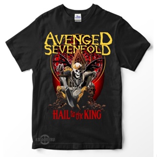 เสื้อยืดคอกลมเสื้อยืด พิมพ์ลายวงร็อค Avenged SEVENFOLD HAIL TO THE KING Premium A7x สําหรับผู้ชายS-4XL