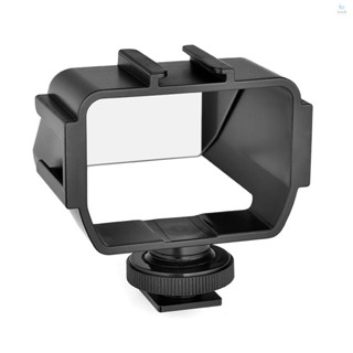 Andoer Universal Camera Selfie Vlog Flip Up Mirror Screen with 3 Cold Shoe Mounts for Installing Microphone Mini LED Light Compatible with    A6000/A6300/A6500/A72 Series/A73