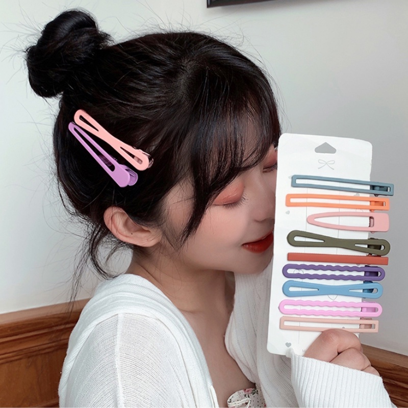 10 ชิ้น ชุดกิ๊บติดผม สําหรับผู้หญิง แฟชั่นเกาหลี ใหม่ เด็ก กิ๊บติดผม กิ๊บด้านข้าง เรียบ กิ๊บติดผม เครื่องประดับผม