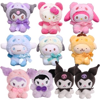 ตุ๊กตาการ์ตูน Sanrio Kuromi Hello Kitty My Melody Cinnamoroll แบบนิ่ม ขนาด 12 ซม. เหมาะกับของขวัญคริสต์มาส สําหรับเด็กผู้หญิง