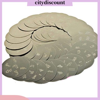 &lt;citydiscount&gt; แสตมป์โลหะ ลายเพ้นท์เล็บ 10 ชิ้น