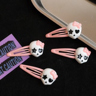 Skull Hair Card Y2K Spicy Girl Funny Hairpin Girl New Style~Ghost Dark Sweet Cool Hairpin Bang Hairpin Halloween Headwear