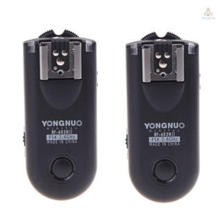 Yongnuo RF-603N II รีโมตแฟลชทริกเกอร์ไร้สาย N1 สําหรับ D800 D700 D300 D200 D3