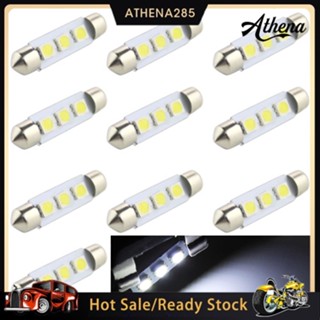 [COD]➤หลอดไฟซีนอน LED 12V 0.6W 3-SMD สีขาว สําหรับติดภายในรถยนต์ 5 ชิ้น