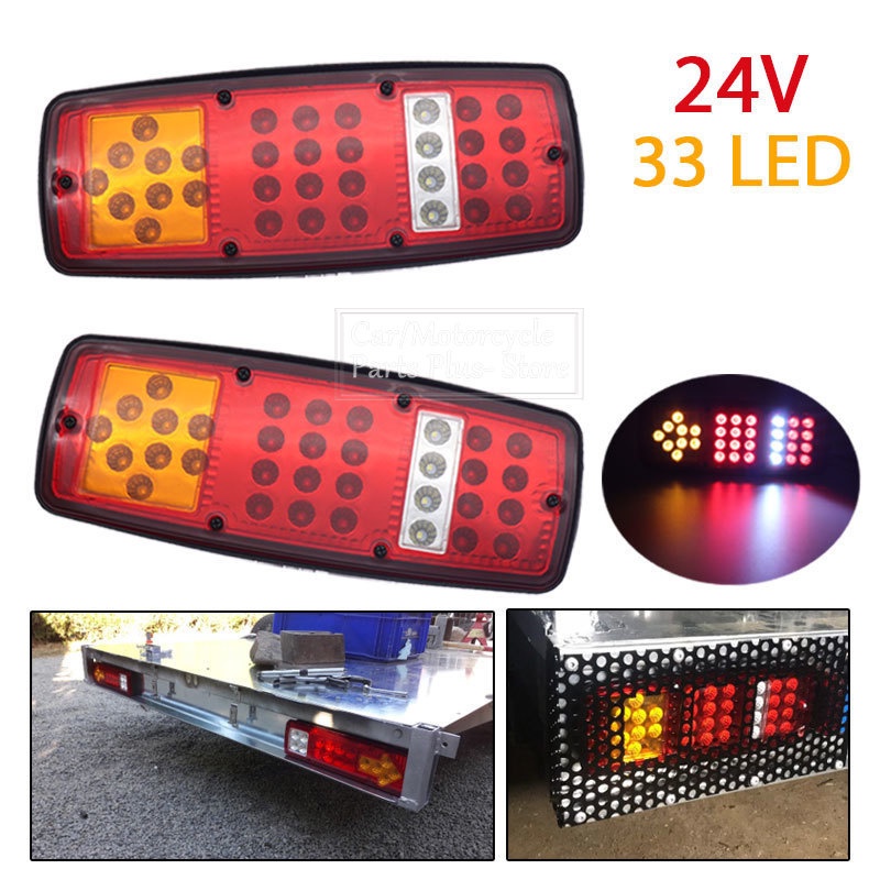 ไฟท้าย LED 12 24V กันน้ํา สําหรับรถบรรทุก รถพ่วง ATV คาราวาน 1/2 ชิ้น