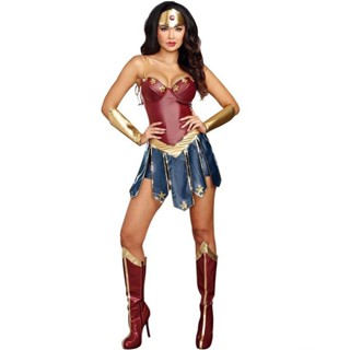 ชุดคอสเพลย์ League of Legends Wonder Woman ไซซ์ S-3XL สําหรับปาร์ตี้ฮาโลวีน