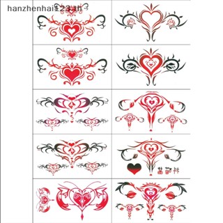 Hanhai สติกเกอร์รอยสักชั่วคราว ลายราชินี กันน้ํา 10 ชิ้น