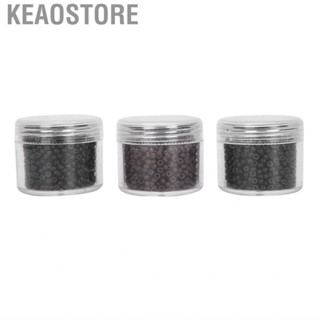 Keaostore Hair Extension Ring  3000pcs 3.0mm Silicone Micro Links Rings Small Comfortable Lined Beads Extensions Tool for Making All Kinds of Wigs and