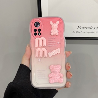 เคส poco m4 pro เคสโทรศัพท์มือถือ ลายตุ๊กตา 3D ไล่โทนสี สําหรับ poco m4 pro เคส