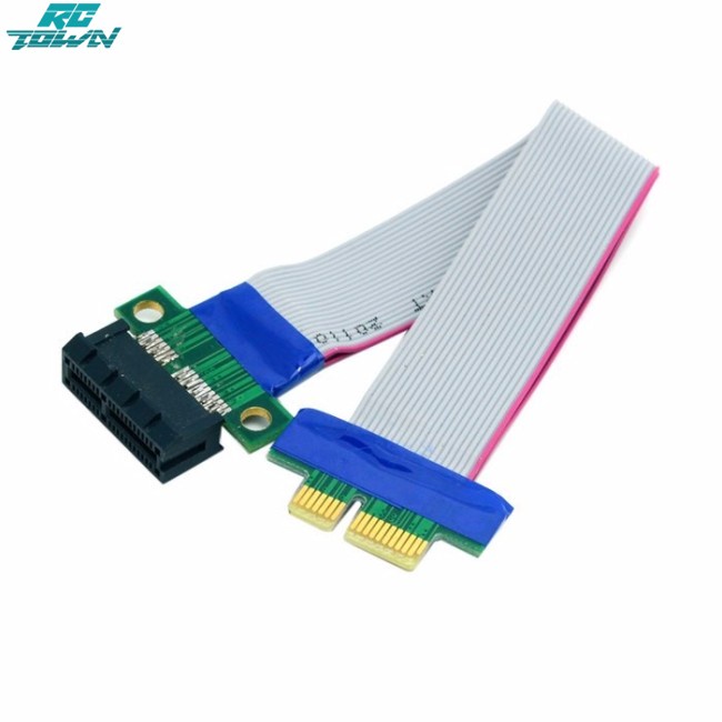 Rctown สายเคเบิลต่อขยายการ์ดไรเซอร์ PCI Expres x1 PCI E