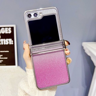 เคสโทรศัพท์ซิลิโคนใส แบบนิ่ม กันกระแทก สําหรับ Samsung Galaxy Z Flip 5 4 3 Flip5 Flip4 Flip3 5G