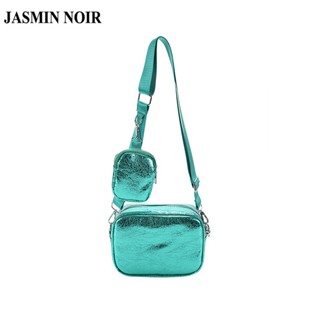 Jasmin NOIR กระเป๋าสะพายไหล่ กระเป๋าถือ หนังเทียม ขนาดเล็ก สําหรับสตรี