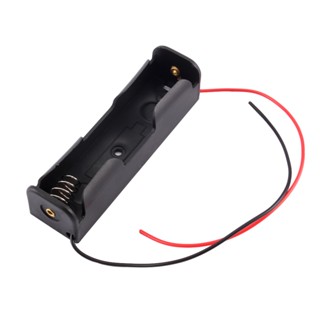 [ที่ใส่กล่องเก็บแบตเตอรี่] Plastic Battery Holder Storage Box Case For 18650 Rechargeable With Wire Lead