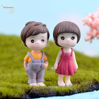 Mxbeauty ฟิกเกอร์คู่รักจิ๋ว บอนไซ สวนจิ๋ว DIY สําหรับตกแต่งบ้านตุ๊กตา