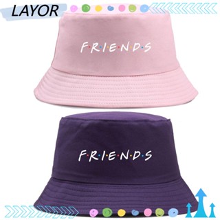 LAYOR Women Men Bucket Hat Fishing Hat Summer Sun Caps Fisherman Cap Sport Sunscreen Panama Hat Outdoor Friends Embroidery/Multicolor