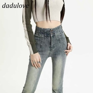 DaDulove💕 New American Ins High Street Retro Washed Jeans Niche High Waist Wide Leg Pants Large Size Trousers