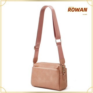 Rowans กระเป๋าสะพายไหล่ กระเป๋าถือ แบบหนัง สีพื้น แฟชั่นสําหรับสตรี