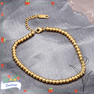 Dealshop Lucky Ball สร้อยข้อมือ ชุบทอง 18k สําหรับผู้หญิง ผู้ชาย กําไลข้อมือ สีโรสโกลด์