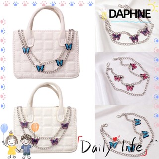 Daphne สายโซ่กระเป๋า แบบสองชั้น ลายผีเสื้อ DIY อุปกรณ์เสริม แบบเปลี่ยน 2 ชิ้น