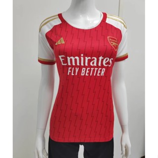 เสื้อกีฬาแขนสั้น ลายทีมชาติฟุตบอลชั้นนํา Arsenal Home 2023-24 ชุดเหย้า สําหรับผู้หญิง