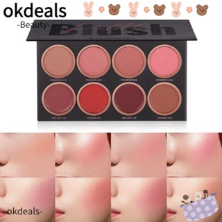 Okdeals บลัชออน เนื้อแมตต์ ชิมเมอร์ กันน้ํา พกพาง่าย 8 สี สําหรับผู้หญิง