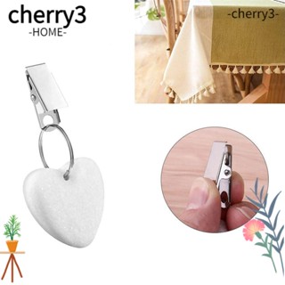 Cherry3 คลิปหนีบผ้าปูโต๊ะ ลายหินอ่อน หัวใจ กันลื่น สําหรับสวน