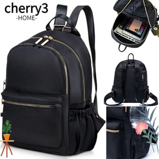 Cherry3 กระเป๋าเป้สะพายหลัง ผ้าออกซ์ฟอร์ด แต่งซิป เหมาะกับการเดินทาง แฟชั่นสําหรับนักเรียน