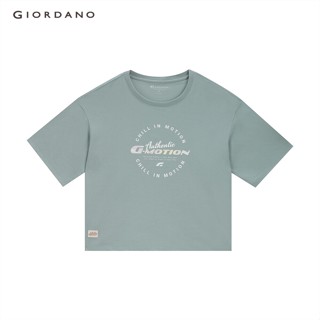 GIORDANO เสื้อยืดผู้หญิง ทรงหลวม Womens Loose Fit Tee 05393378